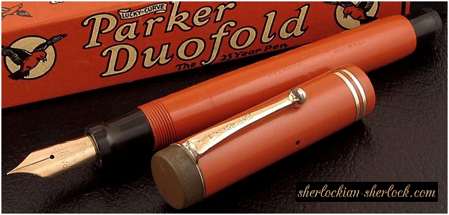 Red Duofold pen