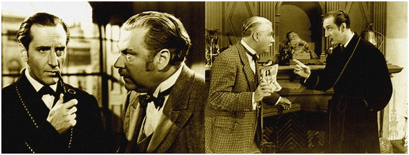 Basil Rathbone and Nigel Bruce