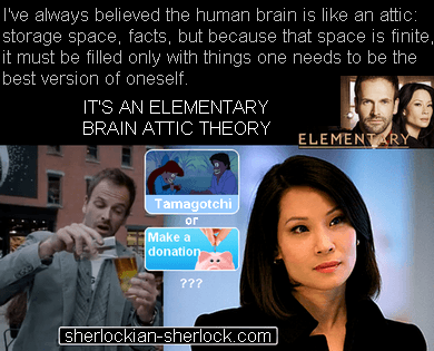 Elementary Sherlock Holmes brain attic theory