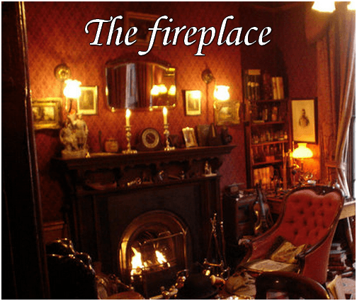 Sherlock Holmes and the fireplace